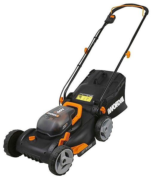 Worx Akkurasenmäher "WG743E" 40V/ 2x4Ah 500m², 40cm/20-80mm, 45 Liter günstig online kaufen