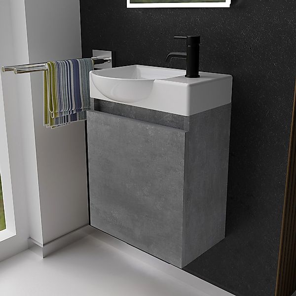 Alpenberger Badmöbel-Set Gäste WC Waschbecken mit günstig online kaufen