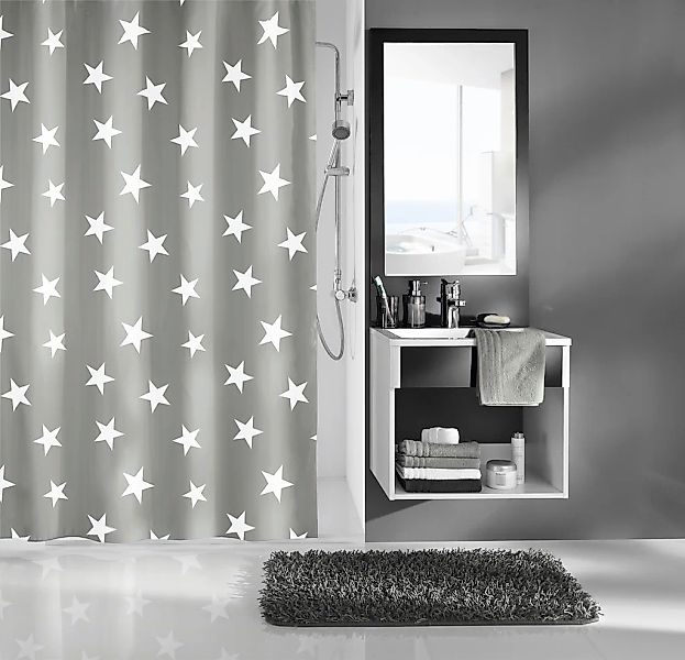 Kleine Wolke Duschvorhang "Nova" Breite 180 cm 1 Stk. tlg. platin günstig online kaufen