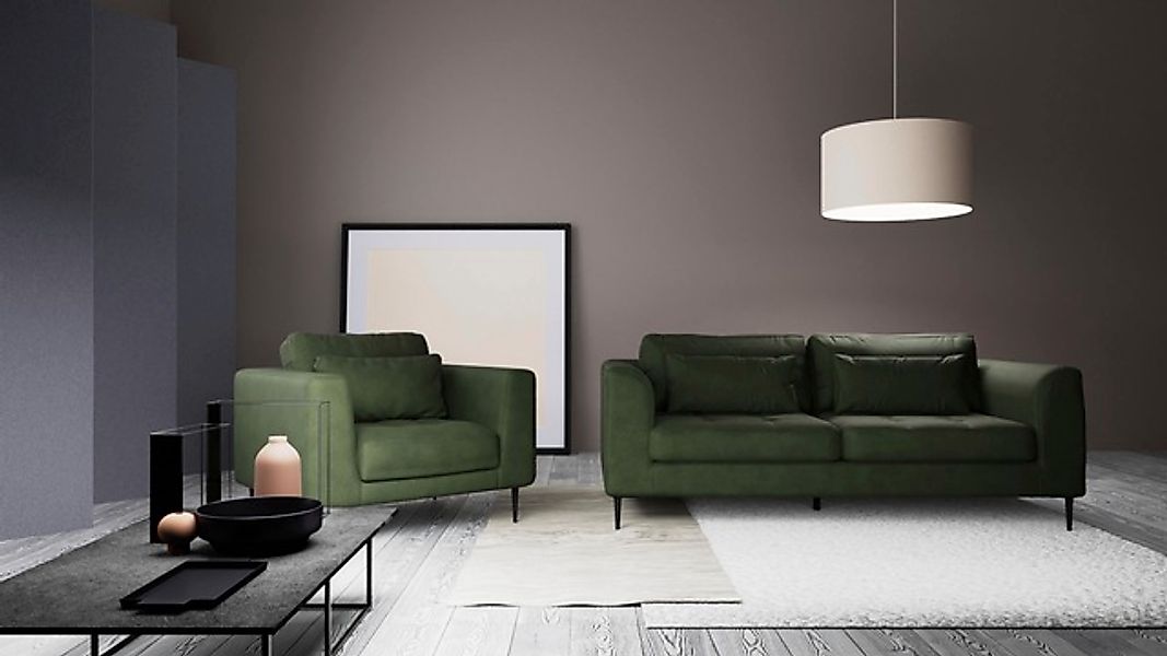 TRENDMANUFAKTUR Sessel »Luzi, Loungesessel, modern mit extra hohen Füßen« D günstig online kaufen