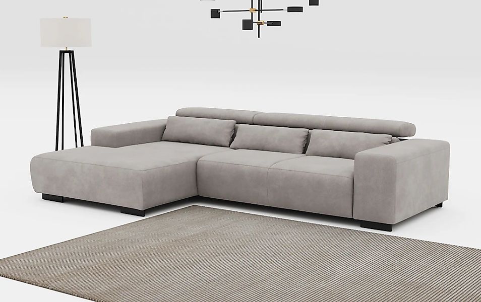 COTTA Ecksofa "Side L-Form, mit Kopfteilverstellung & 3 Nierenkissen", opti günstig online kaufen