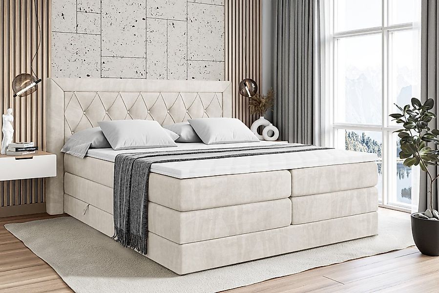 ALTDECOR Boxbett NOEL KING (Multipocket-Matratze H4 und H3 Matratze Bonellf günstig online kaufen