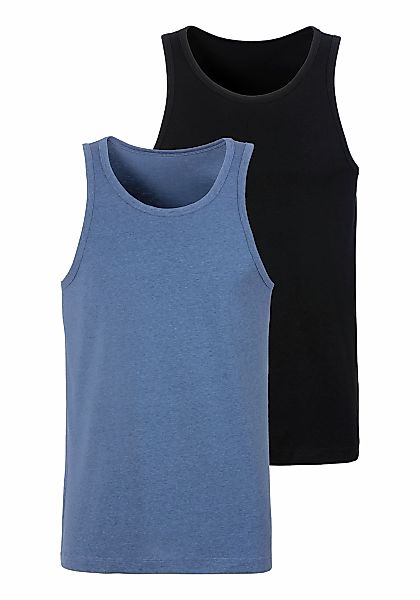 John Devin Tanktop, 2 Stk. in schöner Melange-Optik günstig online kaufen