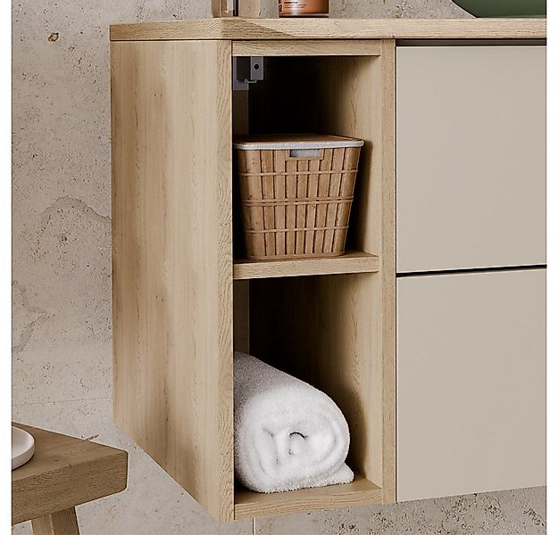Lomadox Waschbeckenschrank DURANGO-56 120 cm breit in Kaschmir und Eiche mi günstig online kaufen