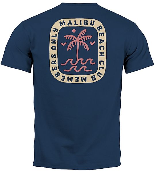 Neverless Print-Shirt Herren T-Shirt Backprint Surfer günstig online kaufen