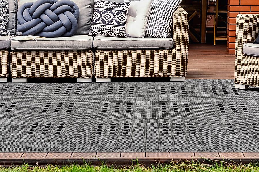 Bruno Banani Teppich »Farum«, rechteckig, 5 mm Höhe, In- und Outdoor-Teppic günstig online kaufen