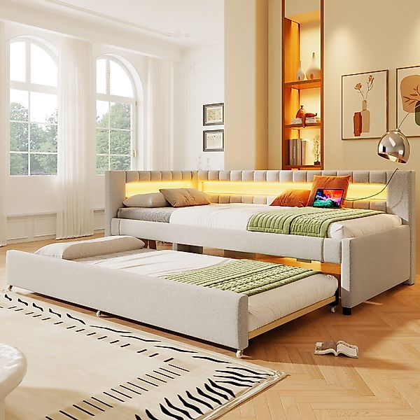 Merax Daybett mit Ausziehbett 90x190cm (Kinderbett günstig online kaufen