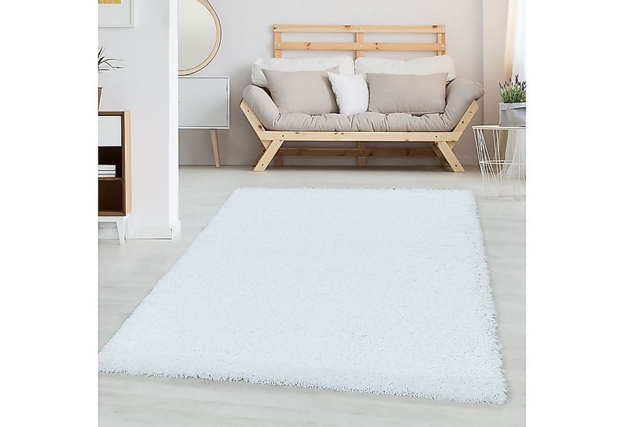 Carpettex Hochflor-Teppich Unicolor - Einfarbig, Läufer, Höhe: 30 mm, Einfa günstig online kaufen