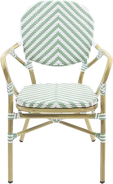 Essentials Bistrostuhl "Tango" () 1 Stk. Rattan – Bambus, weiß/pastellgrün günstig online kaufen