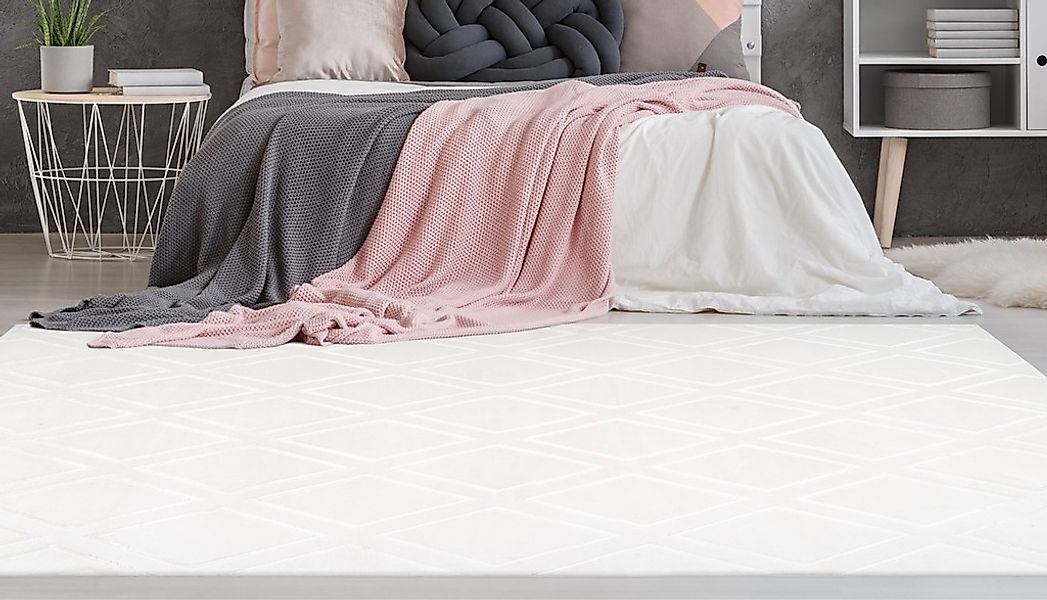 calo-deluxe Teppich "Latemar 400" rechteckig 7 mm Höhe Hoch -Tief Struktur, günstig online kaufen