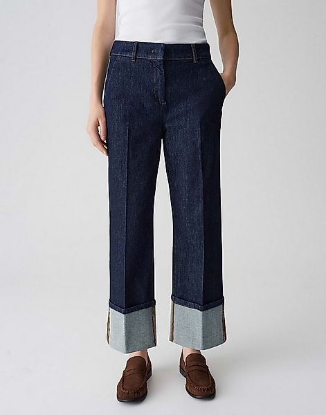 OPUS PANTS 5-Pocket-Jeans MOIRA CLEAN mit XL Aufschlag Mid Rise Cropped, fr günstig online kaufen