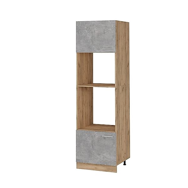 Vicco Mikrowellenumbauschrank R-Line, Beton/Goldkraft Eiche, 60 günstig online kaufen