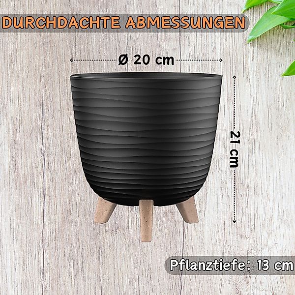 Engelland Blumentopf Pflanztopf mit Füßen (Vorteils-Set, günstig online kaufen