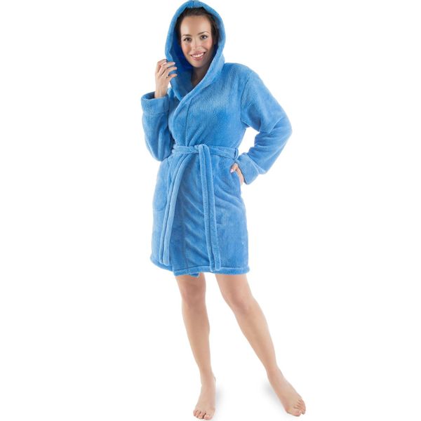 CelinaTex Bademantel Morgenmantel Damen kurz Fleece günstig online kaufen