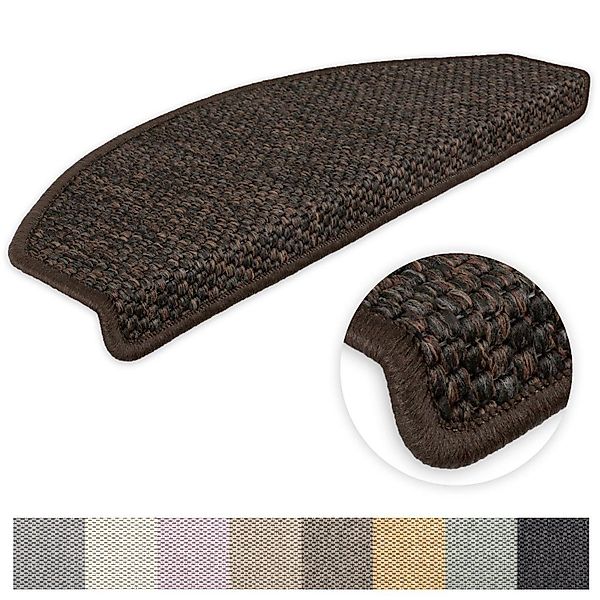Metzker® Stufenmatte Stufenmatte Göteborg Halbrund Kaffeebraun günstig online kaufen