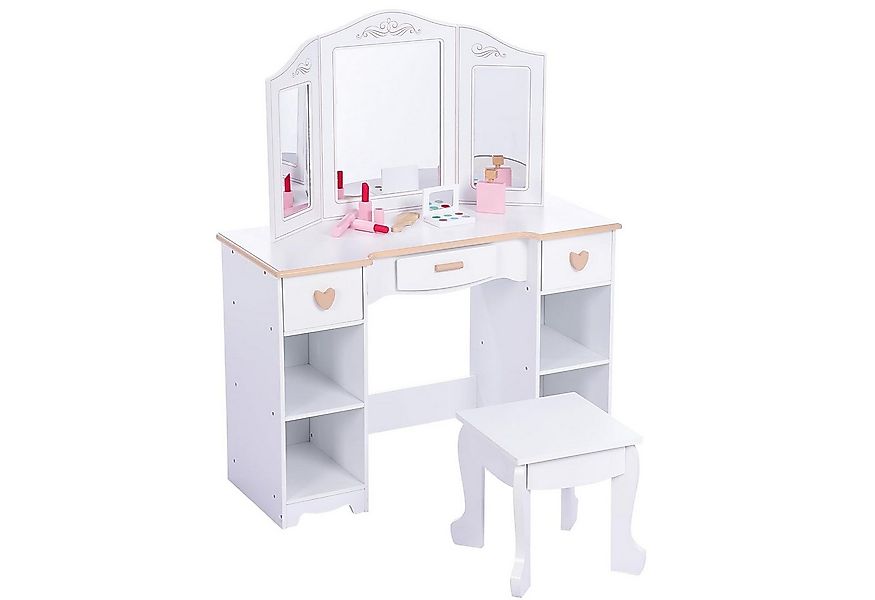 GarveeMore Schminktisch Kinderschminktisch mit Hocker Kinder Schminktisch M günstig online kaufen