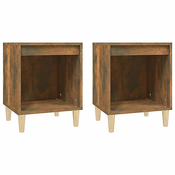 Vidaxl Nachttische 2 Stk. Räuchereiche 40x35x50 Cm günstig online kaufen