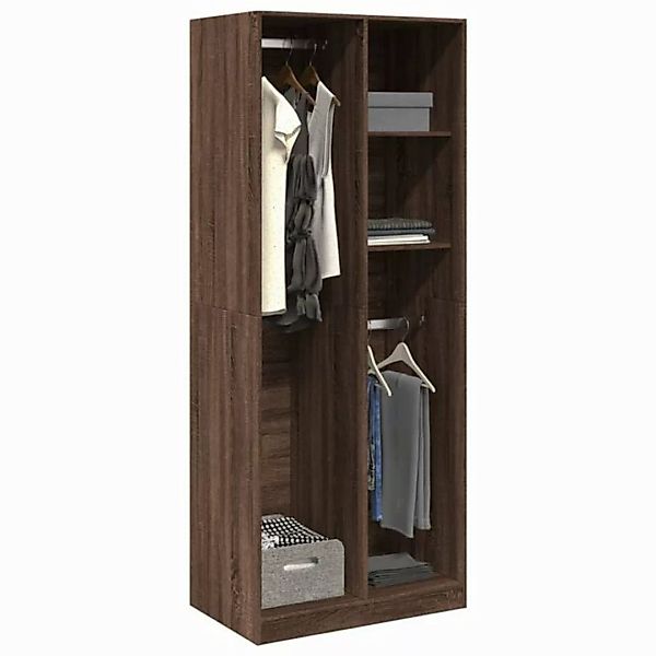 vidaXL Kleiderschrank Kleiderschrank Braun Eichen-Optik 80x50x200 cm Spanpl günstig online kaufen