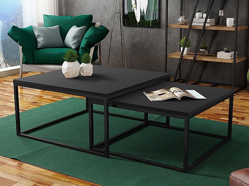 MIRJAN24 Couchtisch Dual (2er-Set), Vierkantrohrrahmen aus günstig online kaufen