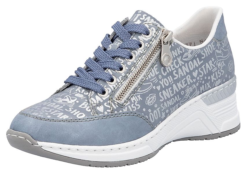 Rieker Sneaker mit Lettern bedruckt, Freizeitschuh, Halbschuh, Schnürschuh günstig online kaufen