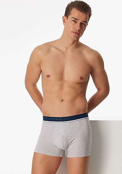 Schiesser 3-er Set Trunks Schwarz, Grau & Dunkelblau günstig online kaufen