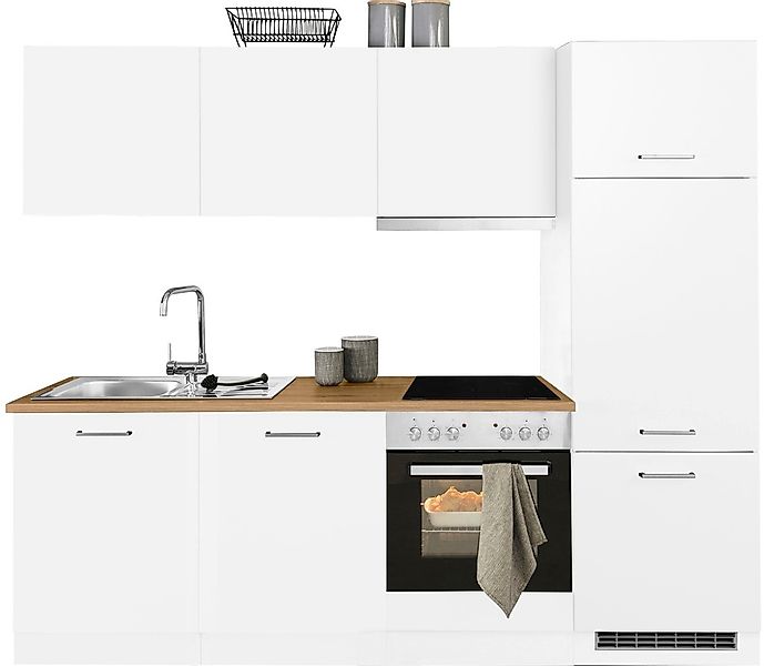 KOCHSTATION Küchenzeile "KS-Kehl", mit E-Geräten, Breite 240 cm, inkl. Kühl günstig online kaufen