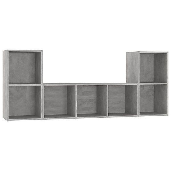 vidaXL TV-Schrank 3-tlg. TV-Schrank-Set Betongrau Holzwerkstoff (1-St) günstig online kaufen