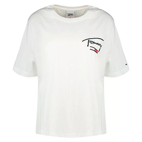 Tommy Jeans Collegiate Logo Kurzärmeliges T-shirt XS White günstig online kaufen
