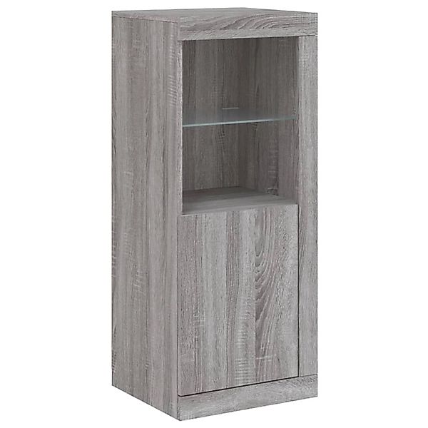 vidaXL Sideboard mit LED-Leuchten Grau Sonoma 41x37x100 cm 836649 günstig online kaufen