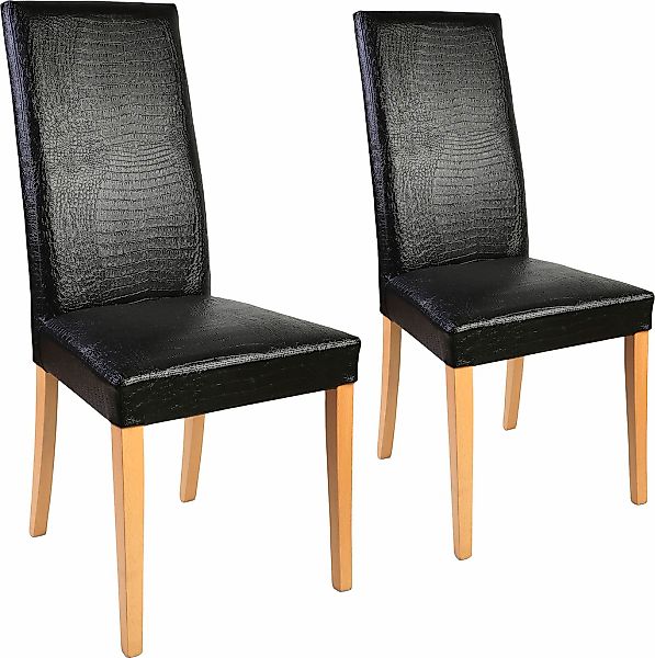 OTTO home Polsterstuhl "Java" (Set) 2 Stk.Kunstlederbezug mit Animalprägung günstig online kaufen
