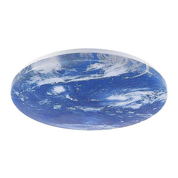 Lindby LED Deckenleuchte Gaios 9930019 Dimmbar mit Leselampe Modern in Blau günstig online kaufen