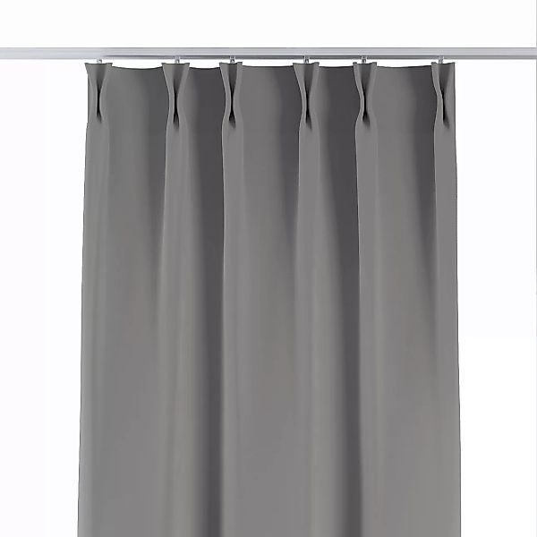 Vorhang mit flämischen 2-er Falten, grau, Crema (144-70) günstig online kaufen