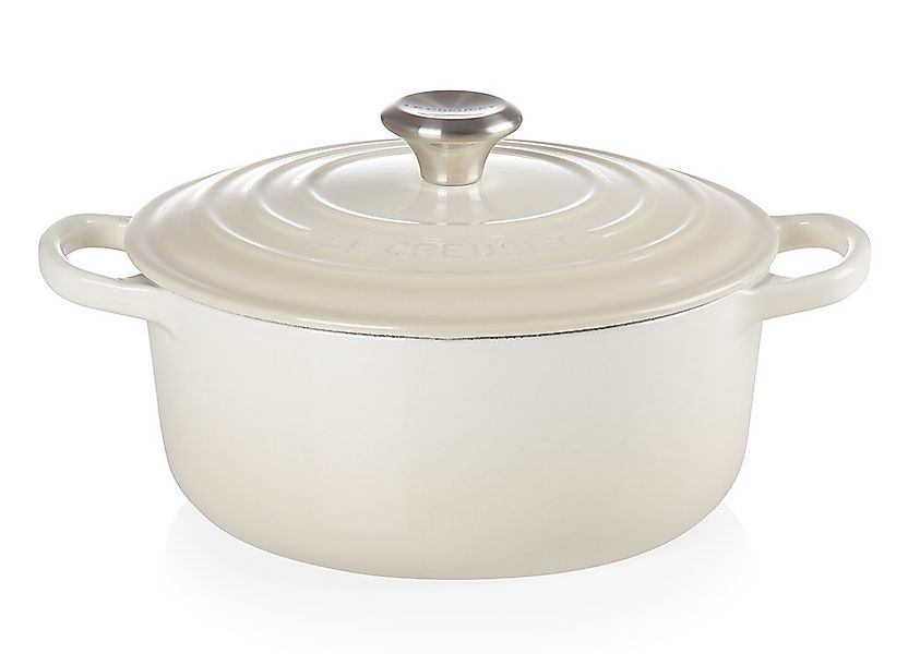 Le Creuset Bräter Signature Rund Gusseisen Meringue 22cm günstig online kaufen