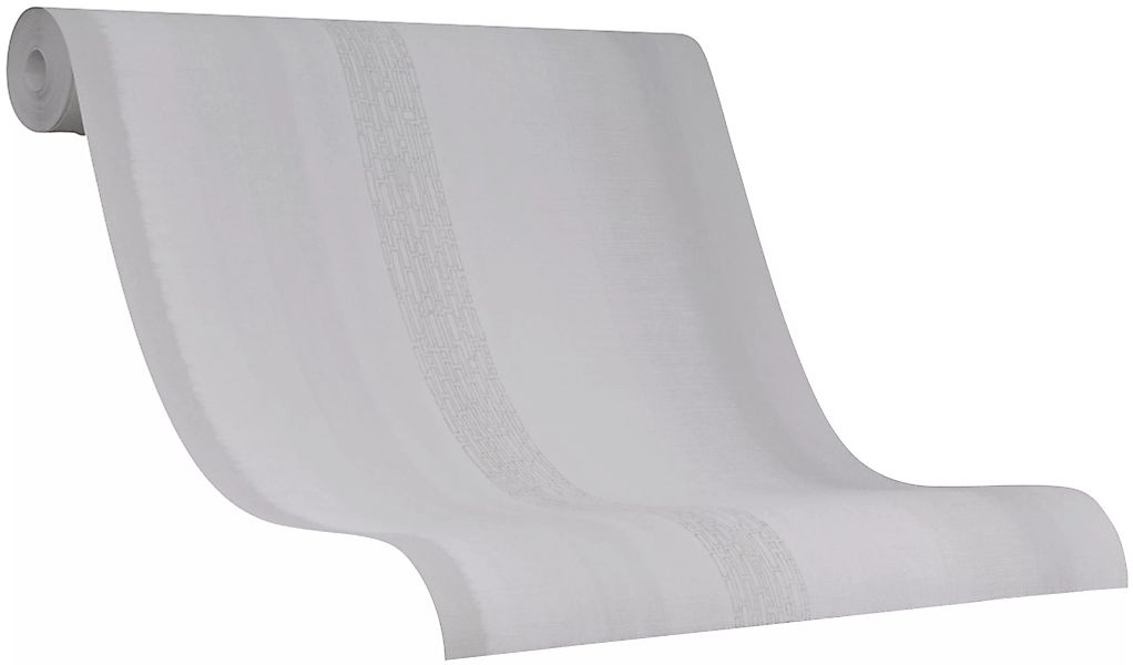 Marburg Vliestapete Streifen Übergänge Weiß-Grau 10,05 m x 0,53 m FSC® günstig online kaufen