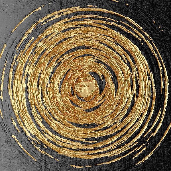 Leonique Leinwandbild Black and Gold, Abstrakt, günstig online kaufen