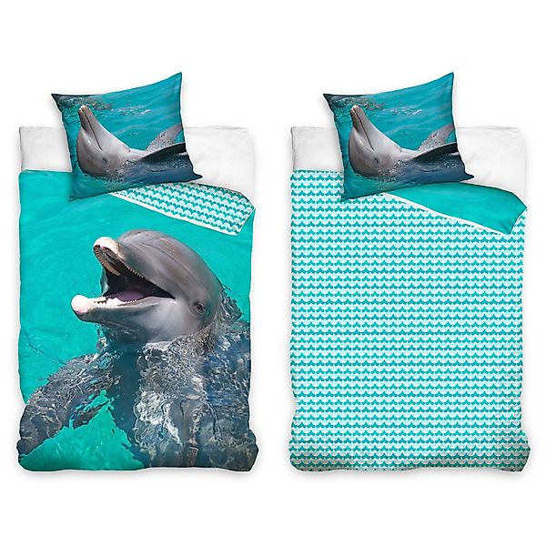 MTOnlinehandel Bettwäsche Delfin 135x200 + 80x80 günstig online kaufen