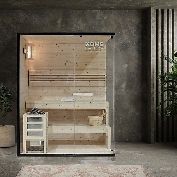 HOME DELUXE Sauna SHADOW - L, BxTxH: 150.00 x 120,00 x 190,00 cm, 44 mm, (i günstig online kaufen