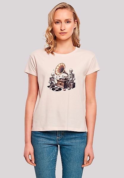F4NT4STIC T-Shirt "Gothic Skeleton Vintage Plattenspieler" Premium Qualität günstig online kaufen