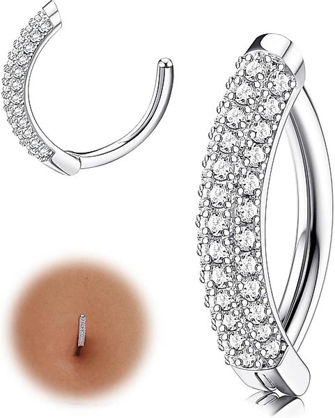 LuxusKollektion Bauchnabelpiercing Bauchnabelpiercing Clicker Ringe 14G günstig online kaufen