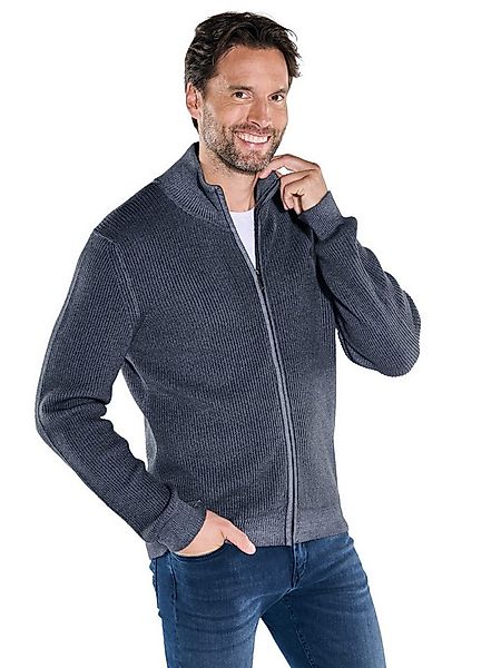 ENGBERS GERMANY Strickjacke Herren Strickjacke mit Merinowolle, Grau günstig online kaufen