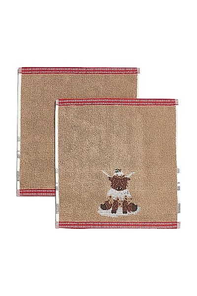 Next Handtuch Weihnachtlicher Waschlappen, Hamish Hochlandrind, günstig online kaufen