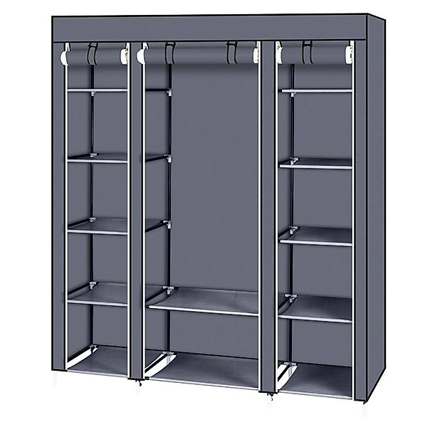 VINGLI Stoffschrank Kleiderschrank, 150 x 45 x 175 cm, Faltschrank, Stoffsc günstig online kaufen