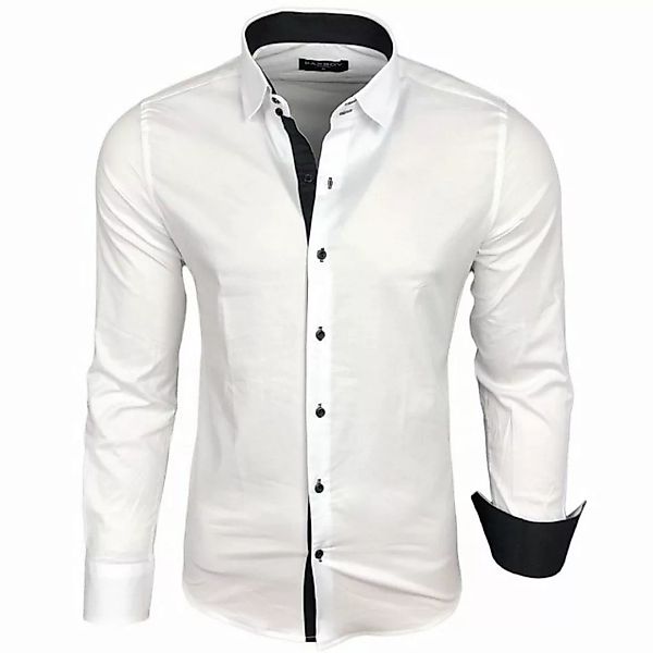 Baxboy Langarmhemd Baxboy Herren Kontrast Hemden Business Freizeit modernes günstig online kaufen