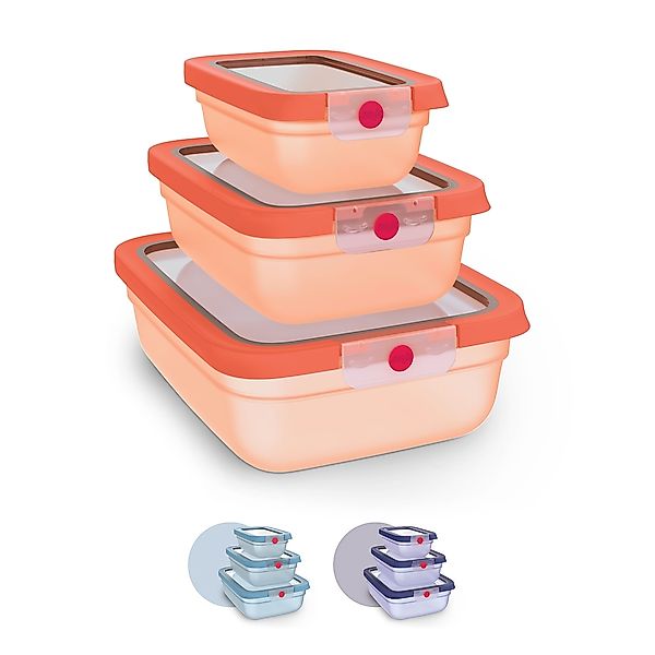 Emsa Frischhaltedose "oneClick" Set, 3 tlg. tlg. verschlossen mit nur 1 x K günstig online kaufen