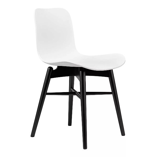 NORR 11 - Langue Original Stuhl Gestell schwarze Buche - off-white/Sitzscha günstig online kaufen