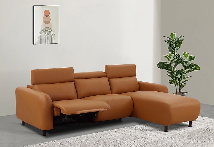 Home affaire Ecksofa "SKAANE Kunstleder, L-Form, 274 cm, manuelle u. elektr günstig online kaufen