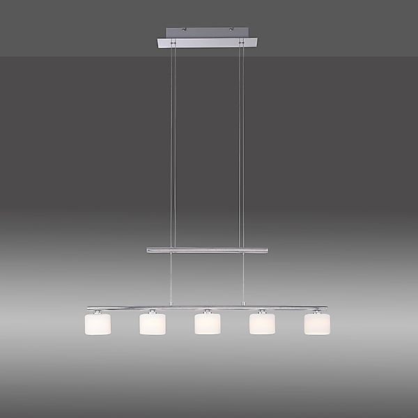 Paul Neuhaus LED-Hängeleuchte Hydra, stahlfarben, Glas, 80cm günstig online kaufen