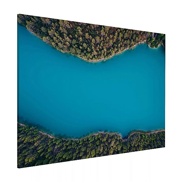 Magnettafel Natur & Landschaft - Querformat 4:3 Luftbild - Tiefblauer See günstig online kaufen