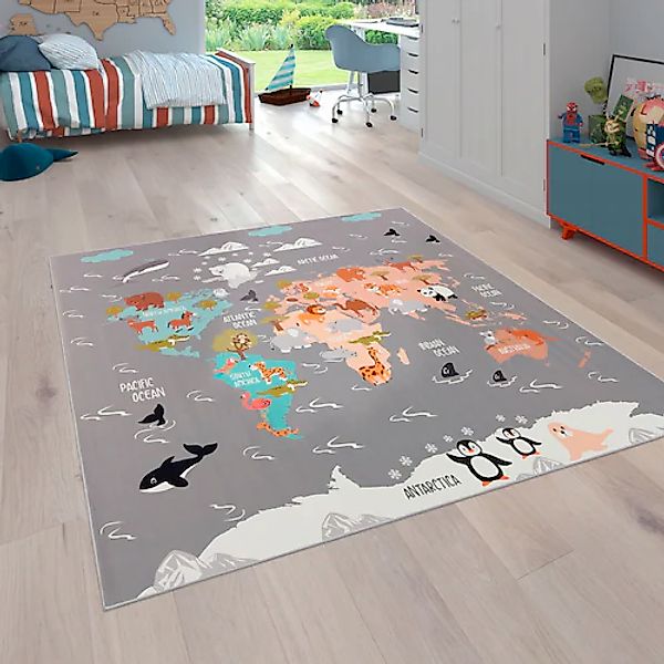 Paco Home Kinderteppich »Bino 581«, rechteckig, 4 mm Höhe, Spielteppich, Mo günstig online kaufen