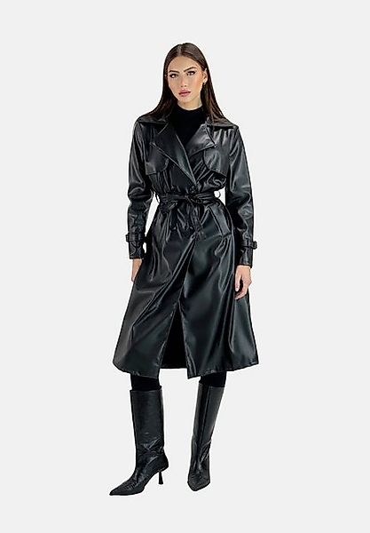 Elara Lederimitatmantel Elara Damen Trenchcoat (1-tlg) günstig online kaufen